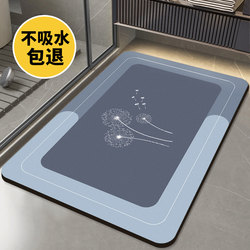 Diatomaceous Earth Absorbent Floor Mat for Bathroom, Entrance, Anti-Slip Foot Mat, Restroom Carpet