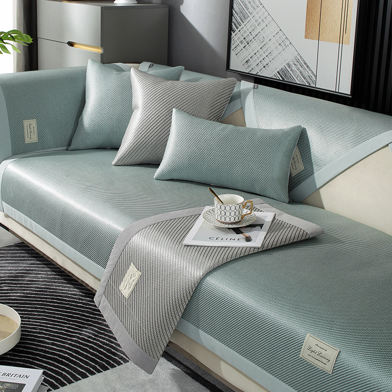 Summer ice silk sofa cushion non-slip cool mat cushions Four Seasons Universal Light Lavish Mat sofa Sofa Cover Brief modern