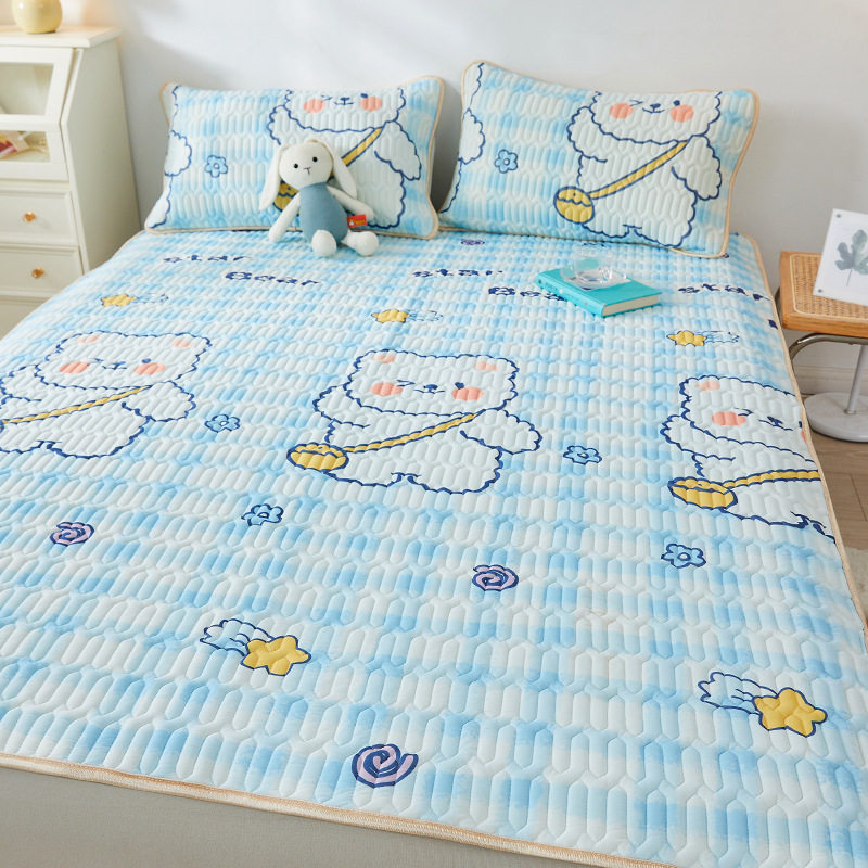Summer latex Soft cool mat Ice Schilkers Home Three sets Folds Washable Student Dormitory 1 8M Single Double
