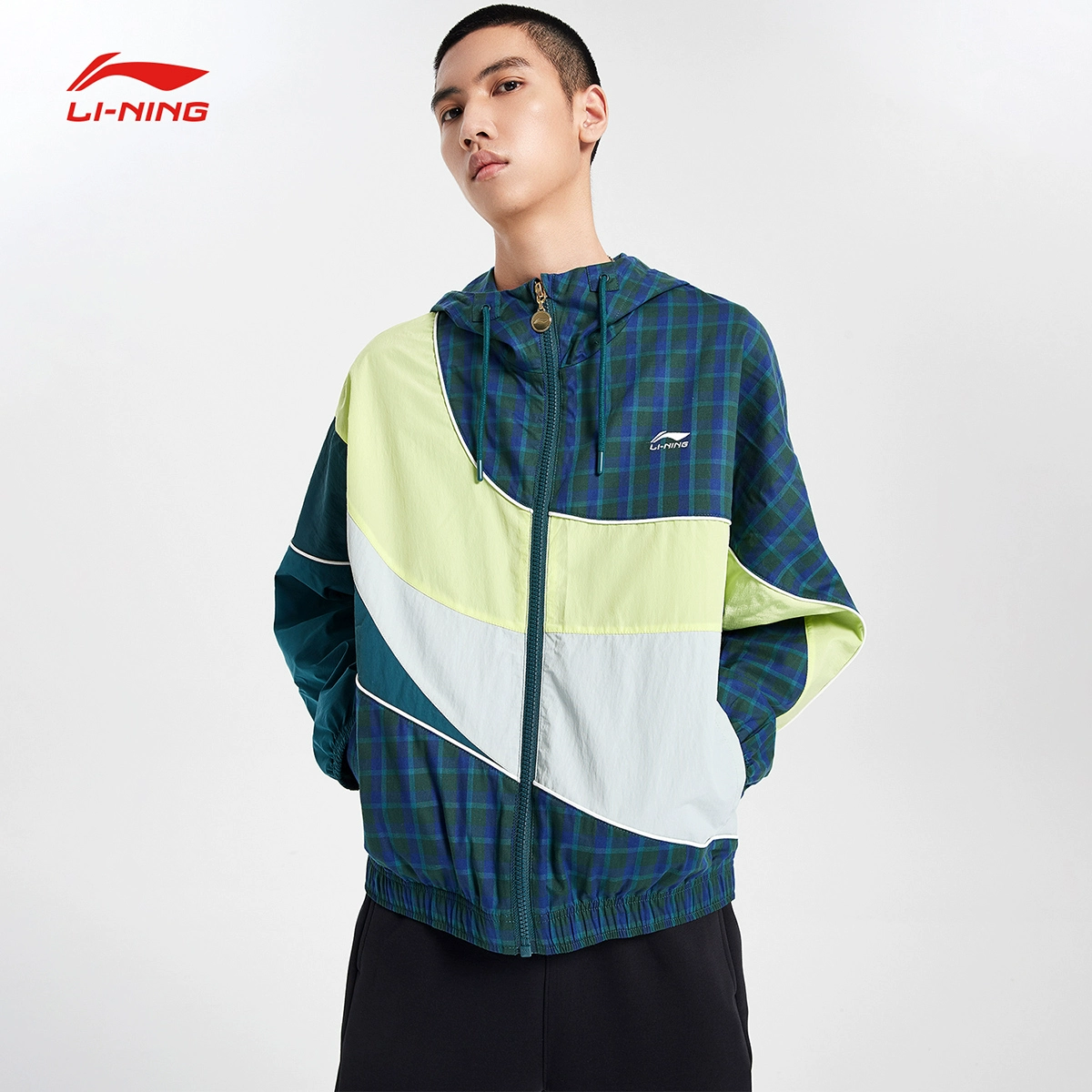 Áo khoác gió Li Ning của nam giới 2020 áo khoác cardigan mới có mũ áo khoác gió áo khoác thể thao dệt thoi mùa thu lỏng lẻo - Áo gió thể thao