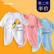  Newborn baby butterfly clothes pure cotton one-piece summer thin 0-3 month 6 spring and autumn baby pajamas and monk clothes newborn