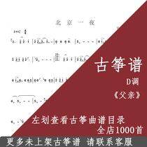 One Night in Beijing Guzheng Spectrum Music Spectrum C Key Accompaniment Electronic Version Electronic Spectrum Musical Instrument Customization