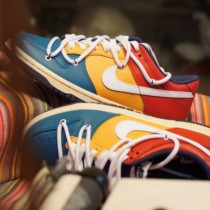 Nike dunk Low 711 color OW doing old deconstruct double laces punching High Street Wind trendy sneakers custom
