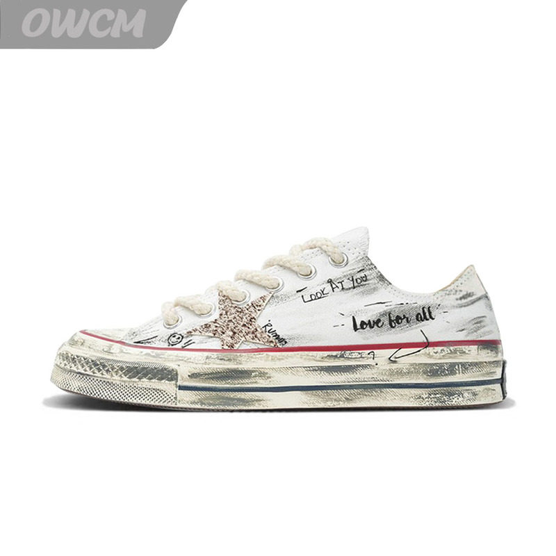 Converse 1970S Star Z Generation Classic Graffiti Retro Distressed Fashion Canvas Shoes Unisex Converse 1970S Star Z Generation Classic Graffiti Retro Distressed Fashion Canvas Shoes Unisex