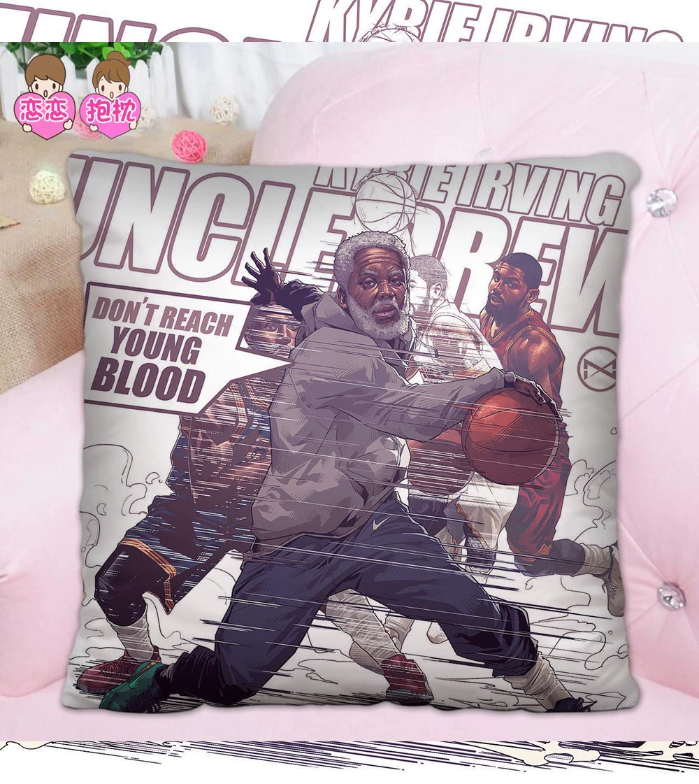 Gối Kyrie Irving Ngôi sao bóng rổ NBA Uncle Drew xung quanh món quà sinh nhật tùy chỉnh được thực hiện để phối đồ cho đệm tự làm - Trở lại đệm / Bolsters