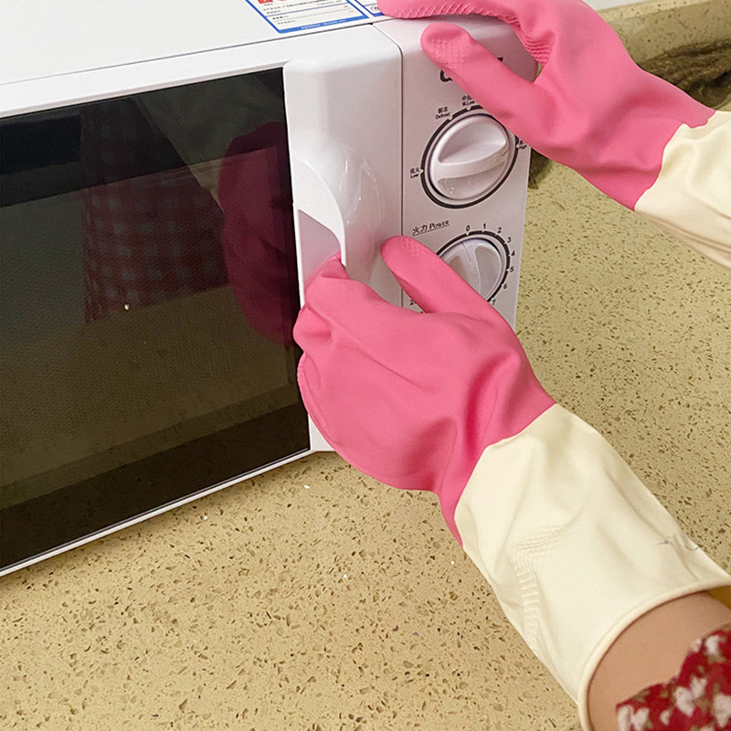 Fangcao Gloves Dishwashing Housework Kitchen Durable Laundry Gloves Female Housework Cleaning Household Rubber Waterproof Summer