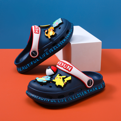 Super Hero Children's Croc Shoes Boys' Slippers Summer New Non-Slip Soft Sole Sandals Baby Boys Beach Shoes — 8