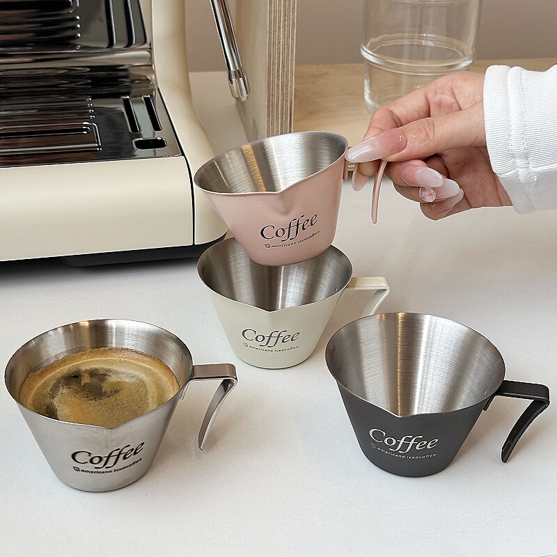 Coffee Extraction Cup Stainless Steel Measuring Cup Espresso Drip Cup Espresso Machine Ounce Cup 100ml Milk Jug Coffee Extraction Cup Stainless Steel Measuring Cup Espresso Drip Cup Espresso Machine Ounce Cup 100ml Milk Jug