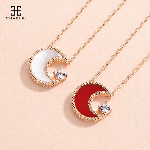 Ожерелье, золотая цепочка до ключиц, серебро 925 пробы, 18 карат, розовое золото