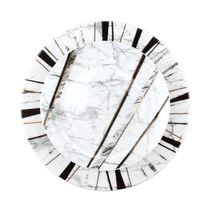 And courtyard upscale Western dining tray Western dining cutlery suit Nordic Wind-like plate Bone Porcelain Dinner Plate Cushion Domestic Steak Plate