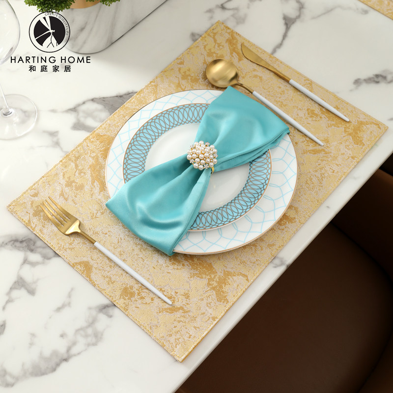 And Courtyard Golden Dining Cushion Bowl Mat HEAT INSULATION Table Cushion Eu Style Home Upscale Nursery Trays LUXURIOUS DINNER PLATE MAT