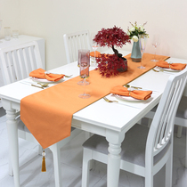 Table flag Modern simple coffee table flag cloth Gray Nordic light luxury style tea table tablecloth Solid color high-end Chinese table cloth