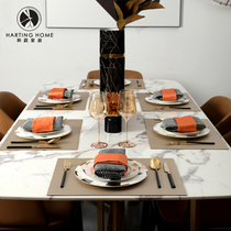 And Atrium Sector Leather Upscale Dining Mat Waterproof Oil & Oil Steak Mat Hotel Exclusive China Wind Big Size Meal Table Mat