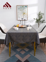 And family home modern minimalist light extravagant table cloth art Nordic American upscale retro long table cloth custom-made