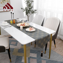 And Courtyard New Chinese Table Flag Modern Minimalist Tea Table Flag Cloth Light Extravagant Tea Table Cloth Tea Banner Zen of the Dining Room Table