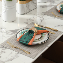 And Courtyard Woven Dining Mat Light Lavish Table Mat Insulation Anti-Burn Waterproof Anti-Oil High-end Western Dining Mat Nordic Free Wash Table Mat