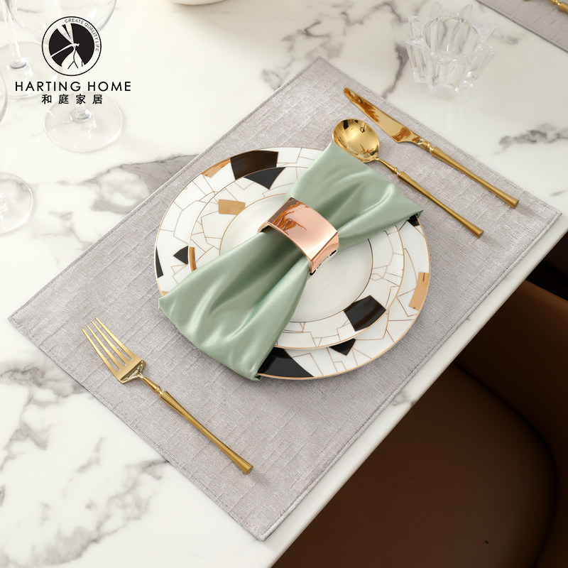Heting placemat fabric heat insulation pad ins household Nordic steak mat hotel special simple dining mat custom