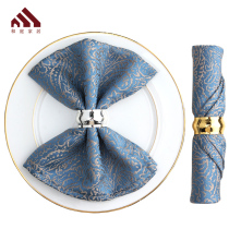 High-end European hotel mouth cloth Folding flower wiping cup cloth Restaurant Western napkin cloth Light luxury seat towel Buckle placemat pad cloth