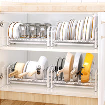 Cupboard Inner Bowl dish containing rack Home Bowl Tray Separating Pan With Shelf Cup Rack Leash Small Kitchen Shelve