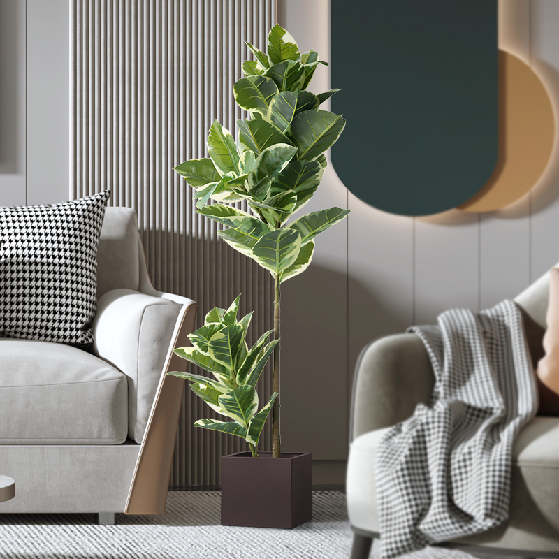 Roman mother Nordic simulation plant flower and leaf rubber tree indoor green plant decoration floor-to-ceiling clothing store window decoration