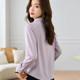 Purple acetate satin shirt for women in autumn and winter, loose, casual, professional and commuting temperament, high-end and chic shirt