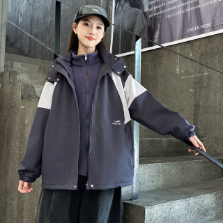 女大童外套秋冬款2025新款洋气青少年加厚女童三合一可拆卸冲锋衣