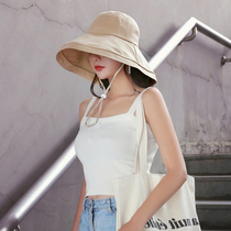  Korean version of uvcut sunscreen sunshade fisherman hat womens summer wild anti-ultraviolet foldable face cover sun hat