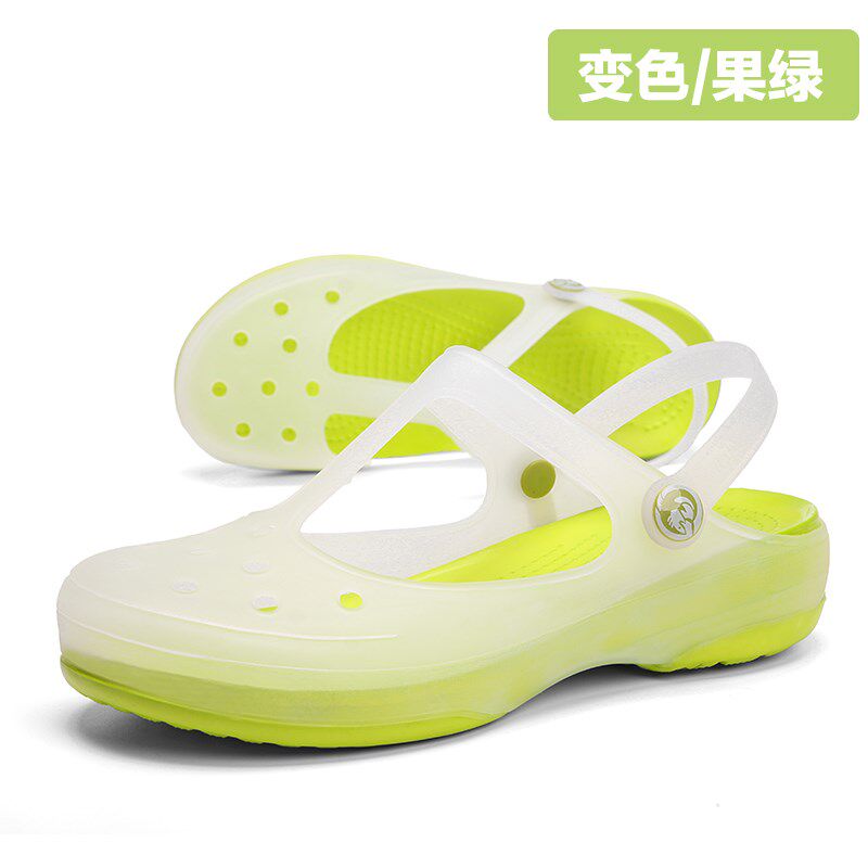 Hoạt động y tá phòng thí nghiệm dép dép không trượt nặng có đáy giày lỗ Baotou bác sĩ Giày bảo vệ khẩn cấp