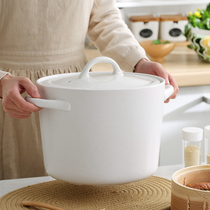 Le Lion Japanese casserole stone pot heat-resistant open flame large household soup pot cooking soup pot soup stew pot Gas high temperature resistance