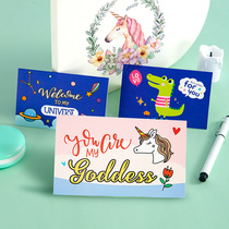 Cute Cartoon Blessing Greeting Card Thanks Students Birthday Card Lover Goddess Festival Christmas Message Card Small Card