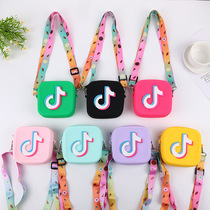 Shake Tone Small Bag Single Shoulder Bag Cartoon Casual Silicone Children Skew Satchel Zero Wallet Cute Satchel Small Gift