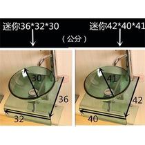 New 2023 special price mini washbasin small apartment bathroom washbasin wall-mounted washbasin tempered glass countertop