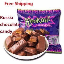 500g Russia candy KDV chocolate nut almonds peanuts candies
