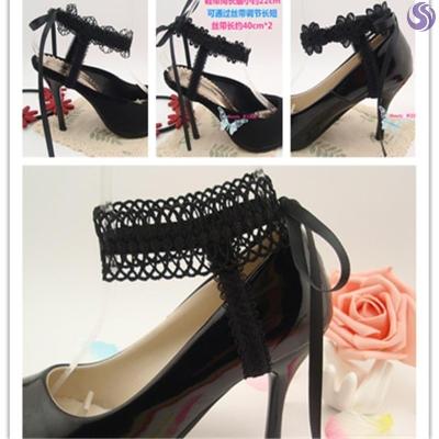 Lace heel trekled shoestring shoes not heel leggings High heel shoe drop heel Shoe with shoe cover adjustable size 