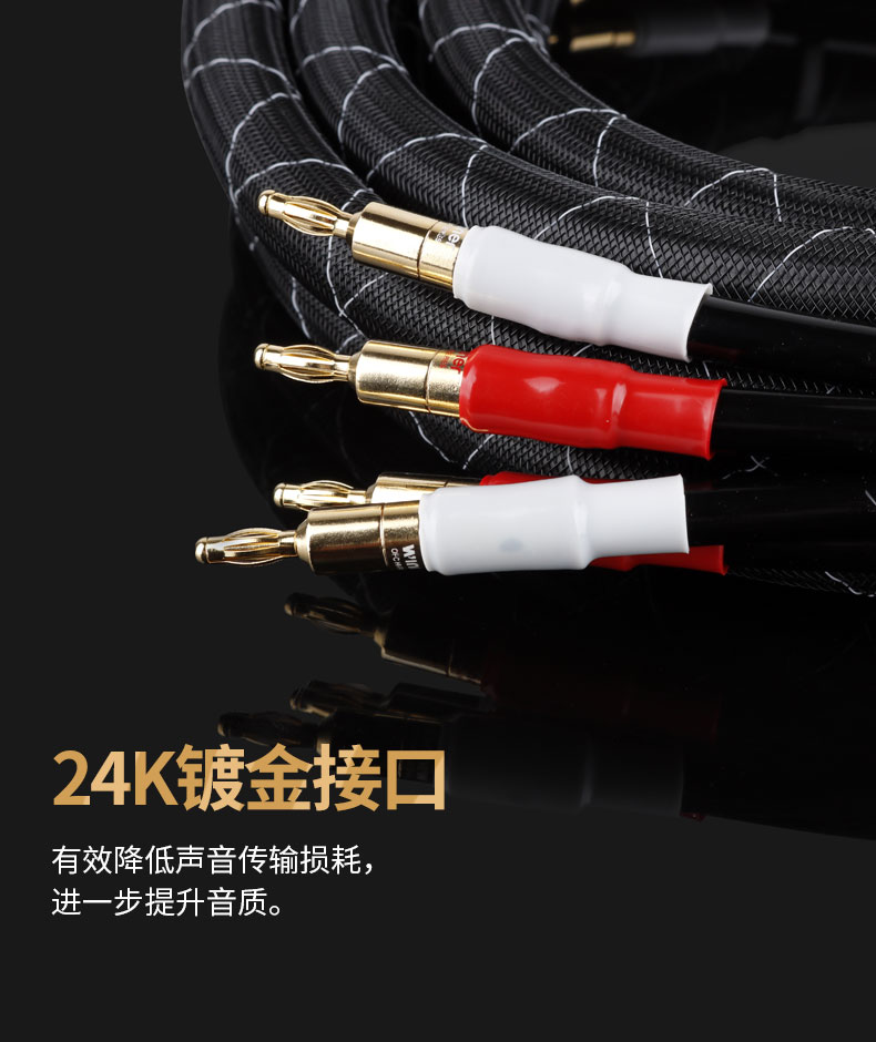Tianyi SC-1 silver ring snake HIFI audio speaker cable 2 5 meters long * 2