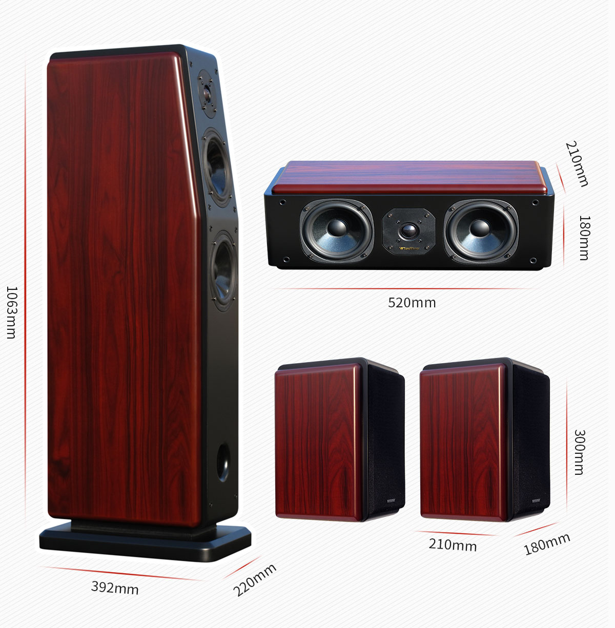 Winner Tianyi Tongdi No. 5 TD-5 Hi-Fi AV Cinema Speaker Fever 5 1