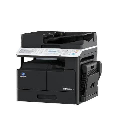 Konica Minolta 205i ເຄື່ອງພິມເລເຊີສີດຳ ແລະສີຂາວ A3 ເຄື່ອງພິມສະແກນລາຍສີທັງໝົດໃນໜຶ່ງດຽວ