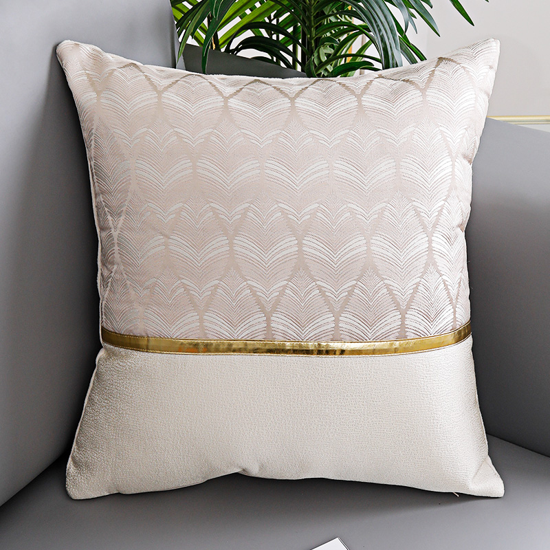 Light luxury sofa with Northern Europe light luxury style European style model room living room with pillow suite high-end without core cushion