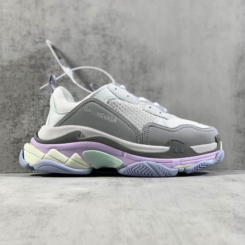 Macaroonnew pattern Home B Daddy shoes GD Same triple s A generation Retro Make old thick Combined bottom increase lovers Grandpa shoes