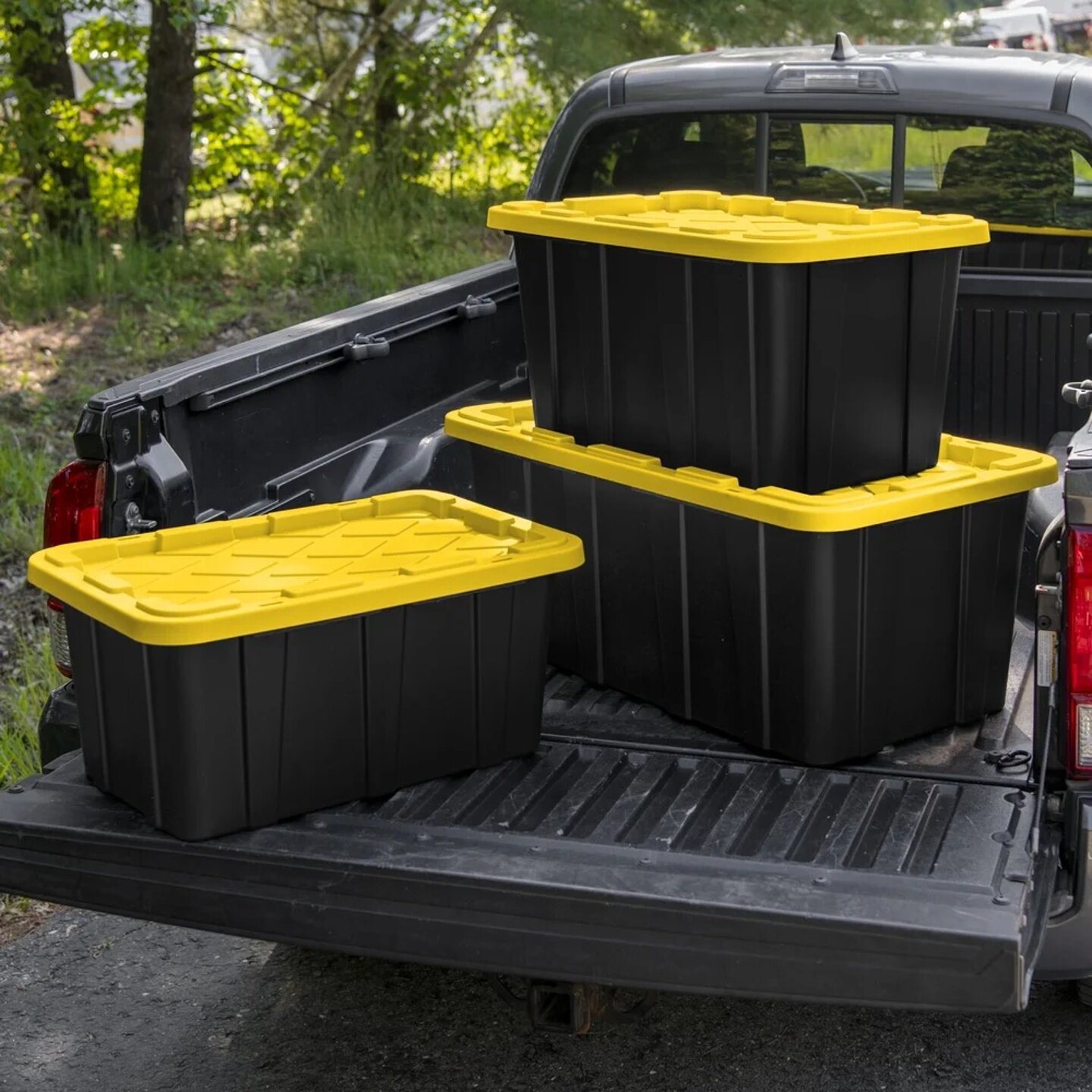 Large 100 liters Heavy Duty Storage Bin Snap On Lid Stackabl