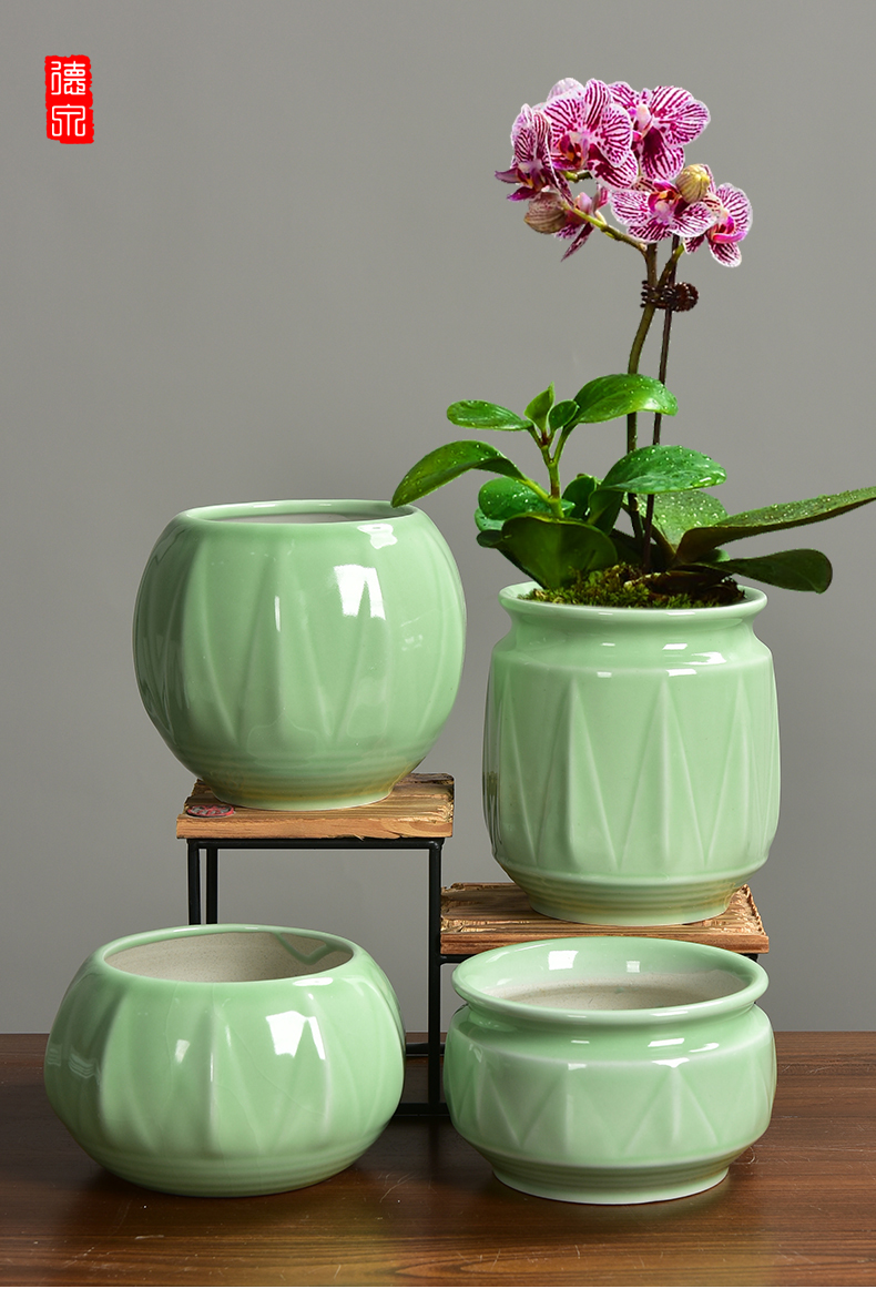 Special ceramic butterfly orchid flower POTS Special tray other desktop Nordic creative move fleshy green plant POTS