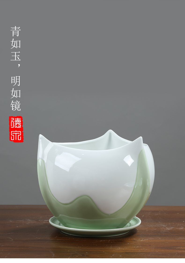 Ceramic green plant large special pot money plant orchid fleshy the plants potted special simplicity Nordic desktop clearance