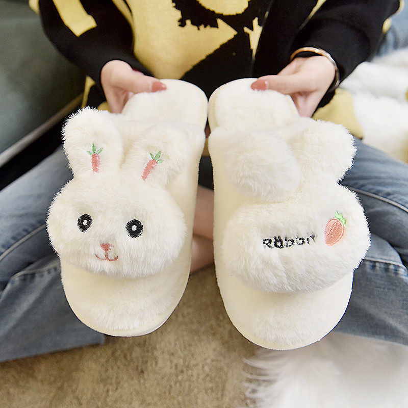 Cotton slippers women's 2021 new autumn small fragrance Baotou plush slippers net red cotton drag winter girls indoor lazy