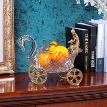 Ostyle Extravaganza Fruit Tray Villa Living Room Home Soft Dress Crystal Matching Bronze American Storage Jars Handicraft Decoration Pendulum