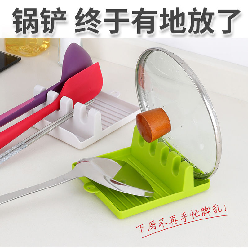 Kitchen Spatula Rack Pot Cover Rack Multifunctional Household Chopsticks Rack Creative Kitchen Furniture Supplies Storage Layer Rack Spoon Pad