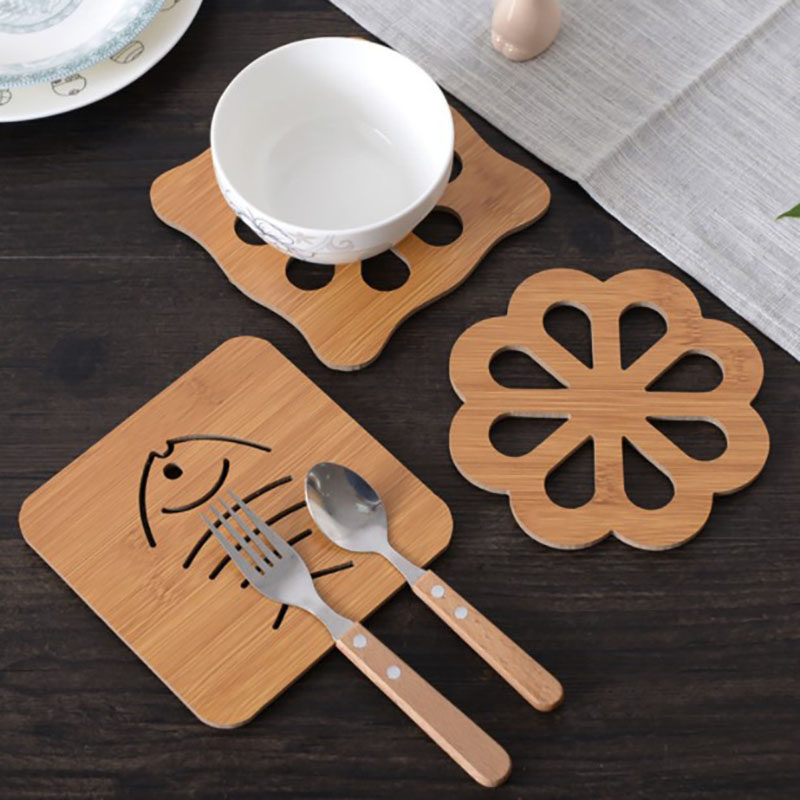 Wood Dining Mat Insulation Mat CREATIVE TABLE MAT PLATE MAT HOME BURN-PROOF MAT PAN MAT CASSEROLE MAT BOWL MAT CUP MAT