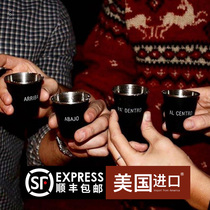 IZOLA USA IMPORTED STAINLESS STEEL SMALL WINE GLASS SUIT 4 ONLY PORTABLE OUTDOOR TRAVEL FOREIGN WINE SPIRITS GLASS OF WINE