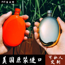 ODEME USA Imported Macaron Multicolored Oval Carry-on Small Wine Pot 3 Oz Wine Bottle Holiday Gift