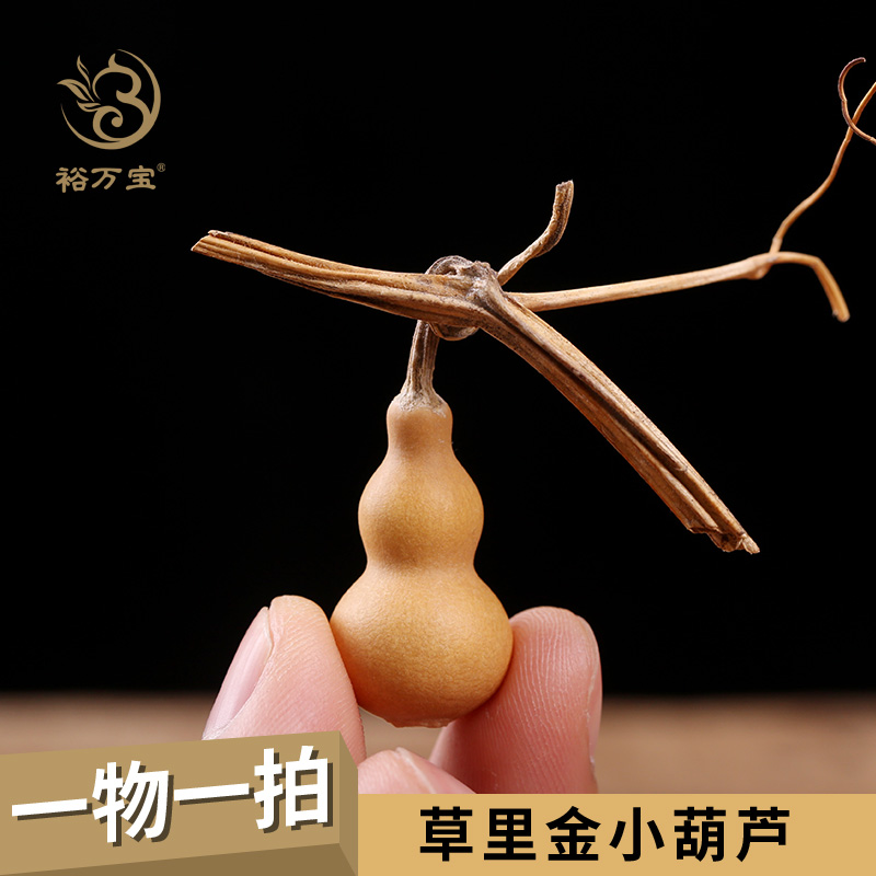 Natural American Hand Twist Small Gourd Mini Special Little Grass Rikin Play to Play Iron Bag Gold With Dragon Head One Figure