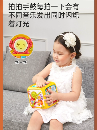 Игрушка, музыкальный барабан, 6 мес., раннее развитие, 1 лет